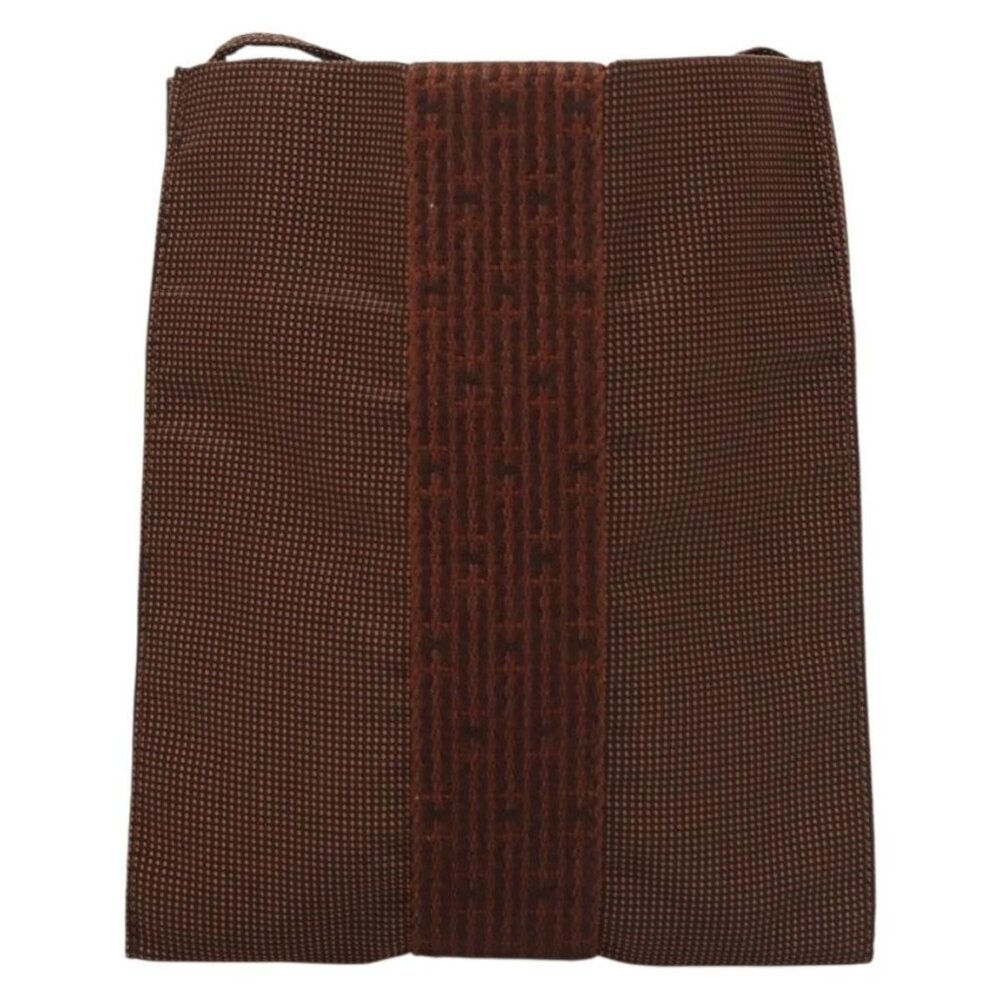 Authentic HERMES Her Line Shoulder Bag Canvas Brown - Picture 9 of 16